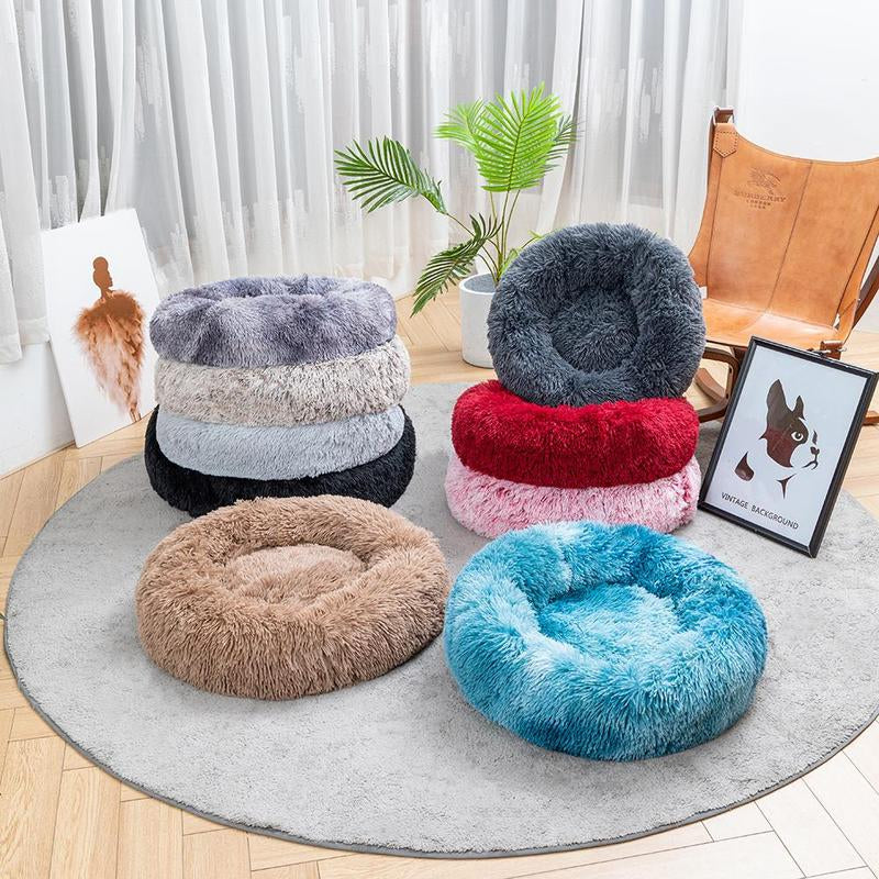 Portable Cat round Plush Bed, 1 Count Soft & Comfortable Pet Nest Bed, Multifunctional Pet Supplies for Indoor Use, Pet Accessories