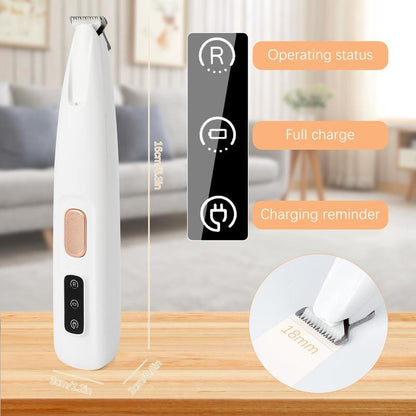 Pet Paw Trimmer 2025 - 18Mm Wide Blade, 35Db Low Noise, IPX5 Waterproof, USB, LED Display, Cleaning Brush, Oil Bottle Included Pet Hair Trimmer