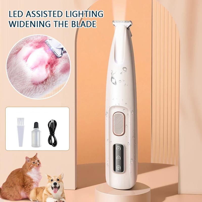 Pet Paw Trimmer 2025 - 18Mm Wide Blade, 35Db Low Noise, IPX5 Waterproof, USB, LED Display, Cleaning Brush, Oil Bottle Included Pet Hair Trimmer