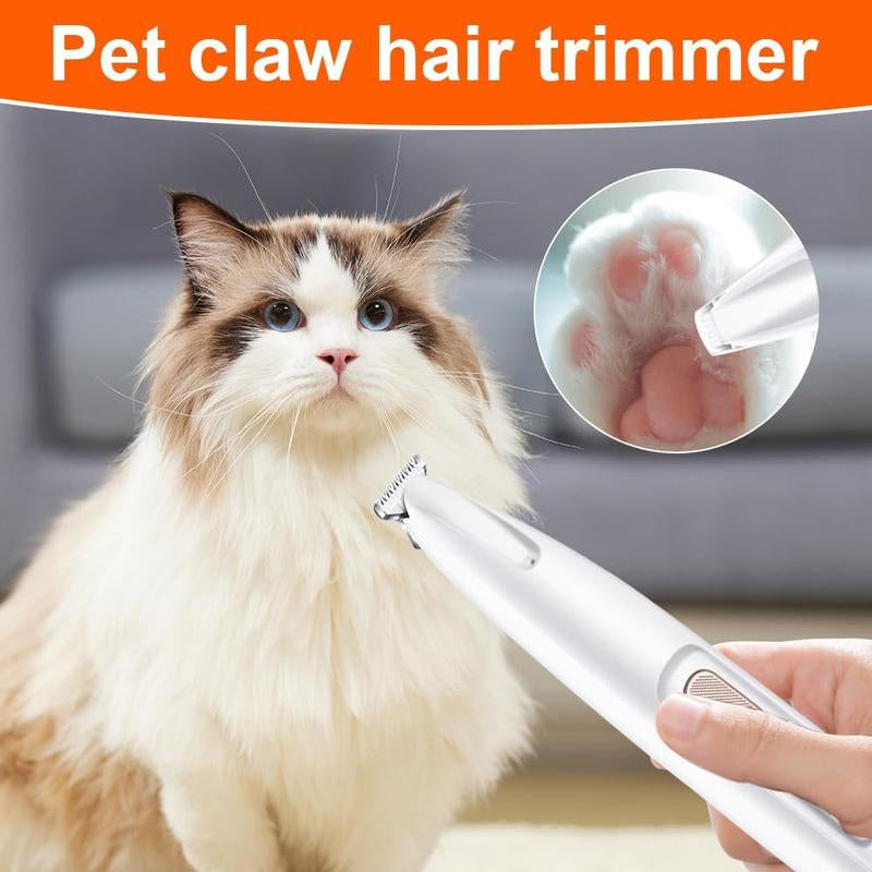 Pet Paw Trimmer 2025 - 18Mm Wide Blade, 35Db Low Noise, IPX5 Waterproof, USB, LED Display, Cleaning Brush, Oil Bottle Included Pet Hair Trimmer